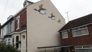 External insulation of solid walls will make your house look a bit different. Ducks are optional.